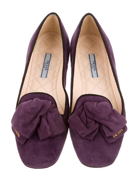 suede prada bow flats|Black Suede Loafers .